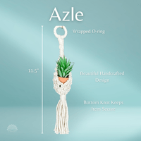 Azle Air Plant Hanger 100% Cotton Macrame Mini Boho Plant Holder, Handmade Succulent Plant Holder Bohemian Home Décor Hanging Planter Jodora