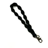 Kenley Keychain Boho Chic Macrame Wristlet Keychains Jodora Inc Black
