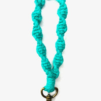 Kenley Keychain Boho Chic Macrame Wristlet Keychains Jodora Inc Teal