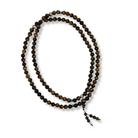 Pahoa Tiger Eye Prayer 108 Beads Mala Mantra Beaded Necklace Stretch Wrap Bracelet Prayer Beads Jodora Inc