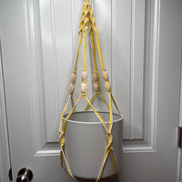 36” Multi-Colored Beaded Macrame Hanging Planter Hanging Planter Jodora Inc
