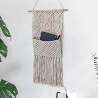 Macrame Hanging Organizer Hanging Shelf Jodora Inc