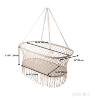 Macrame Hanging Infant Bassinet Infant Bassinet Jodora Inc