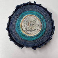 Upcycled Newspaper Coaster Set of Six Coasters Mementa Home