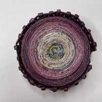 Upcycled Newspaper Coaster Set of Six Coasters Mementa Home