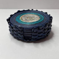 Upcycled Newspaper Coaster Set of Six Coasters Mementa Home