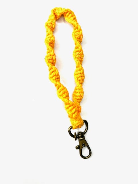 Kenley Keychain Boho Chic Macrame Wristlet Keychains Jodora Inc Gold