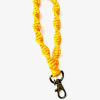 Kenley Keychain Boho Chic Macrame Wristlet Keychains Jodora Inc Gold