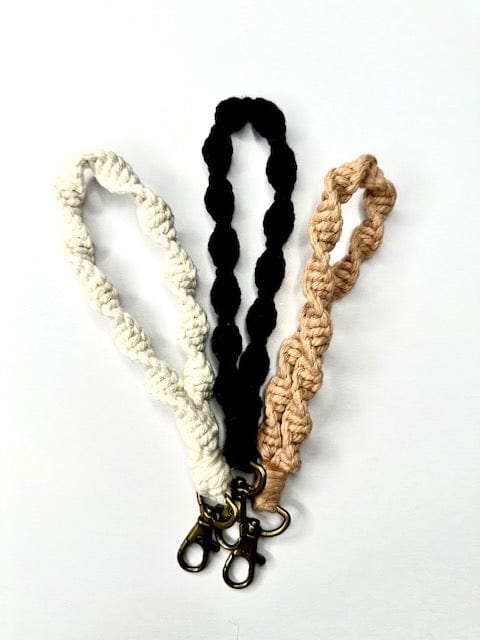 Kenley Keychain Boho Chic Macrame Wristlet Keychains Jodora Inc