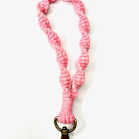 Kenley Keychain Boho Chic Macrame Wristlet Keychains Jodora Inc Pink