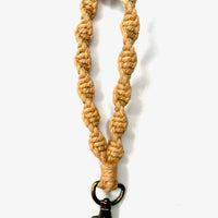 Kenley Keychain Boho Chic Macrame Wristlet Keychains Jodora Inc Taupe