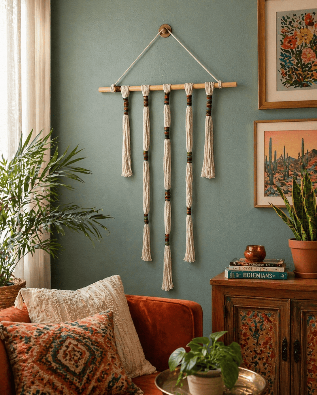 Desert Rain Wall Hanging Desert Rain Wall Hanging Macrame Tapestry Jodora Inc