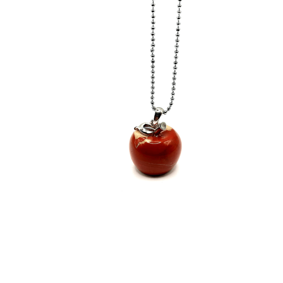 JODORA Artesia Orchard Elegance Sterling Silver Polished Red Jasper Gemstone Necklace Jodora Inc