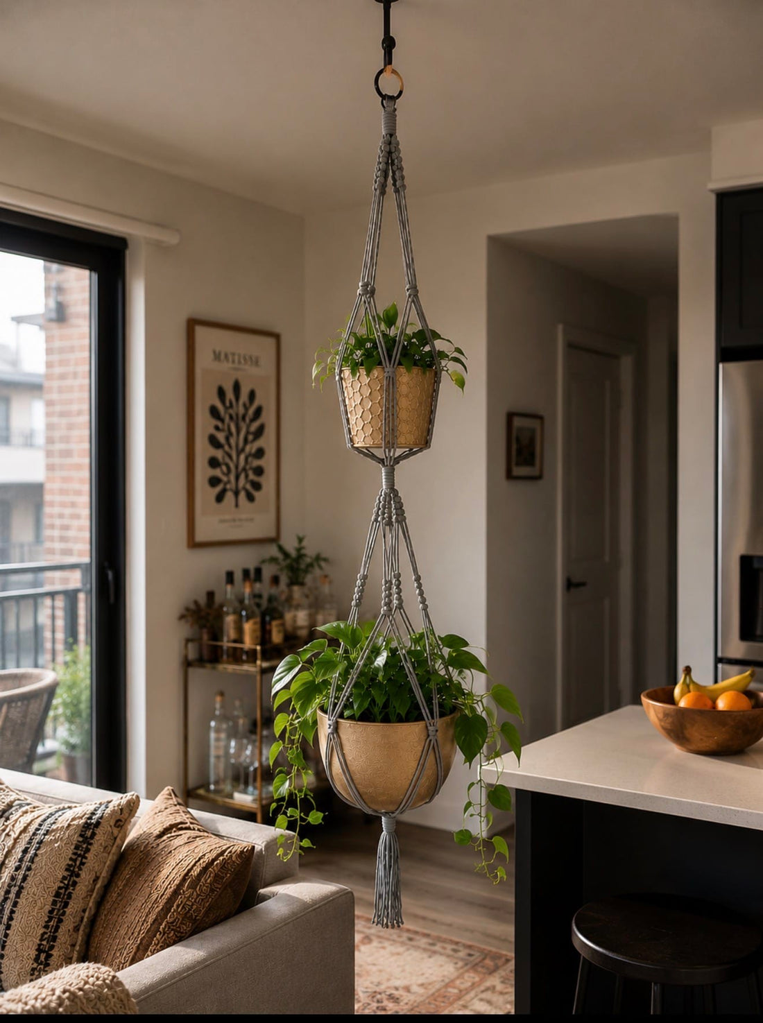 Asheville Double Hanging Planter Asheville Double Hanging Planter Plant hanger Jodora Inc