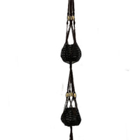 Double Beaded Macramé Hanging Planter - Holds Up to Two 4-6" Planters Hanging Planter Jodora