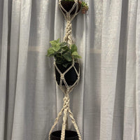Macramé Triple Plant Hanger - Holds Up to Three 4-6" Planters Hanging Planter Jodora