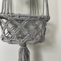 Double Tier Macramé Indoor Hanging Baskets Hanging Planter Jodora Natural