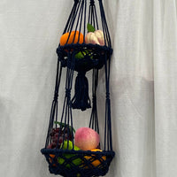 Docute Double Tier Macramé Hanging Baskets Hanging Planter Jodora Navy