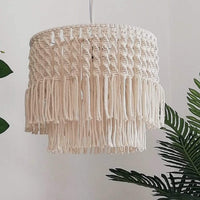 Macramé Hanging Pendant Light Shade Plant Hanger Home & Garden Jodora Inc