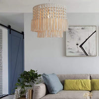 Macramé Hanging Pendant Light Shade Plant Hanger Home & Garden Jodora Inc