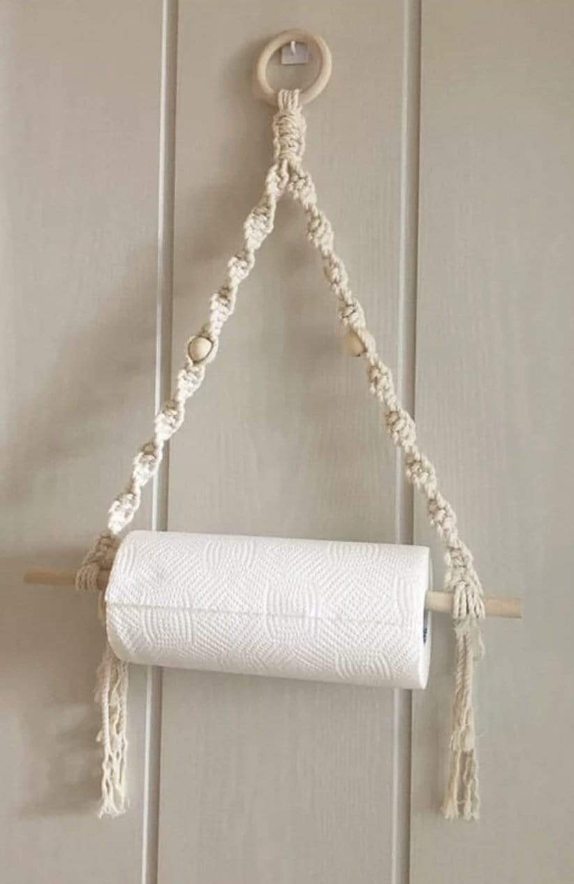 Macrame Hanging Toilet Paper Holder Macrame toilet paper holder Jodora