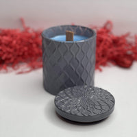 Geometric Grey Trellis 8oz Soy Wax Hand Poured Candle Candle Mississippi Magnolias